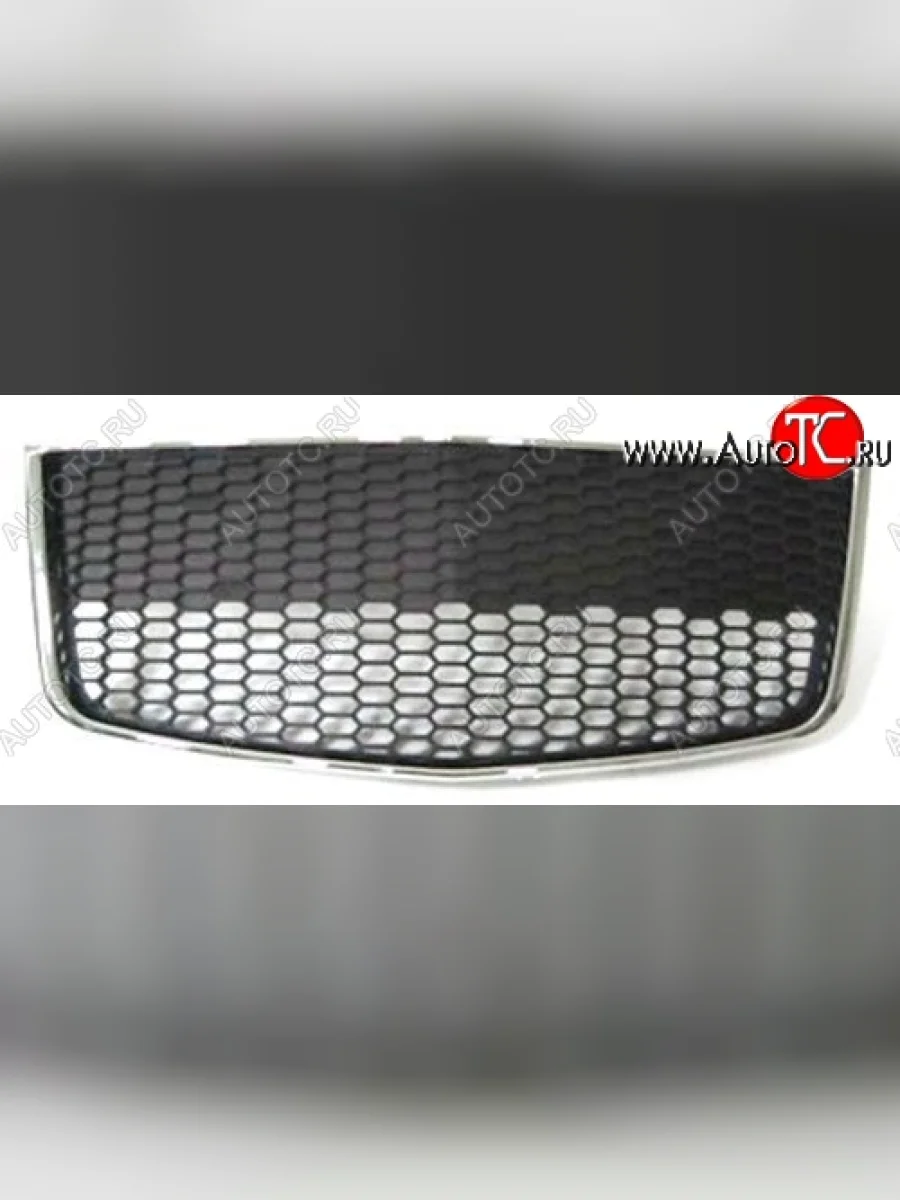 Решетка в передний бампер SAT (с молдингом, рестайлинг) Chevrolet Aveo T200 хэтчбек 5 дв (2002-2008)  с доставкой в г. Пермь