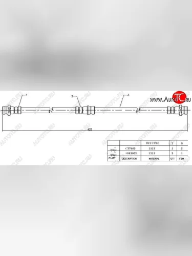 Тормозной шланг SAT (передний, левый/правый) Mitsubishi Pajero iO (1998-2007)