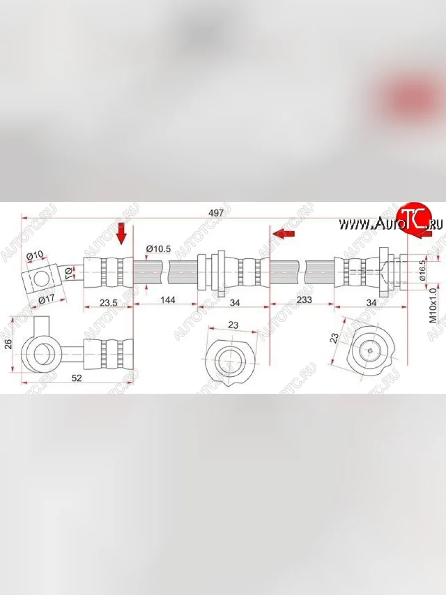 Тормозной шланг SAT (левый) Nissan Bluebird Sylphy G10 седан дорестайлинг (2000-2003)  в Керчи Республика Крым