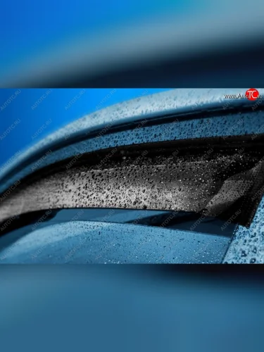 Дефлектора окон REIN (накладные, прямые, дымчатый) Mercedes-Benz Axor (2007-2012)