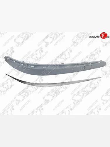 Правый молдинг на передний бампер SAT (хром) Mercedes-Benz E-Class W211 дорестайлинг седан (2002-2006)