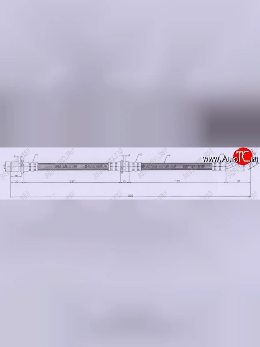 Тормозной шланг SAT (передний, левый) Subaru Impreza GC седан (1992-2000)  в Самаре Самарской области