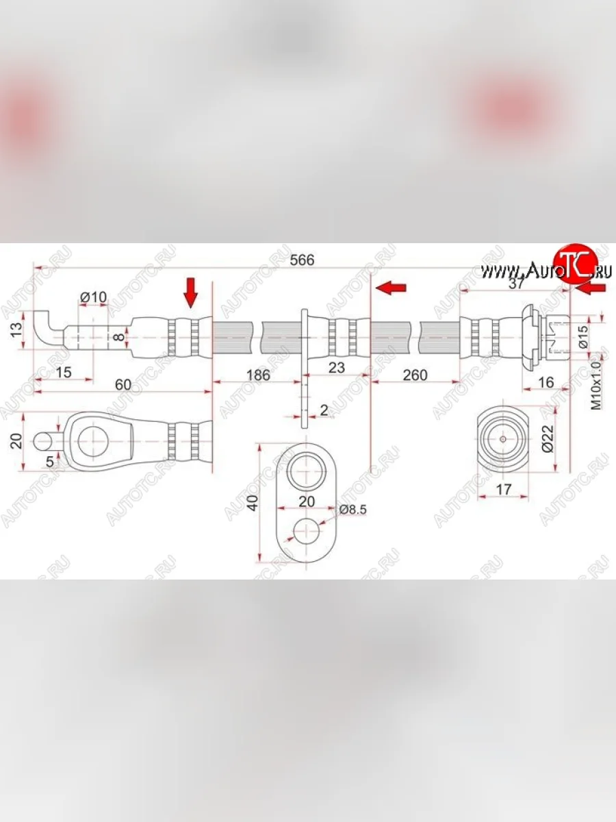 Тормозной шланг SAT (передний) Toyota bB 1 (2000-2005)  в Керчи Республика Крым