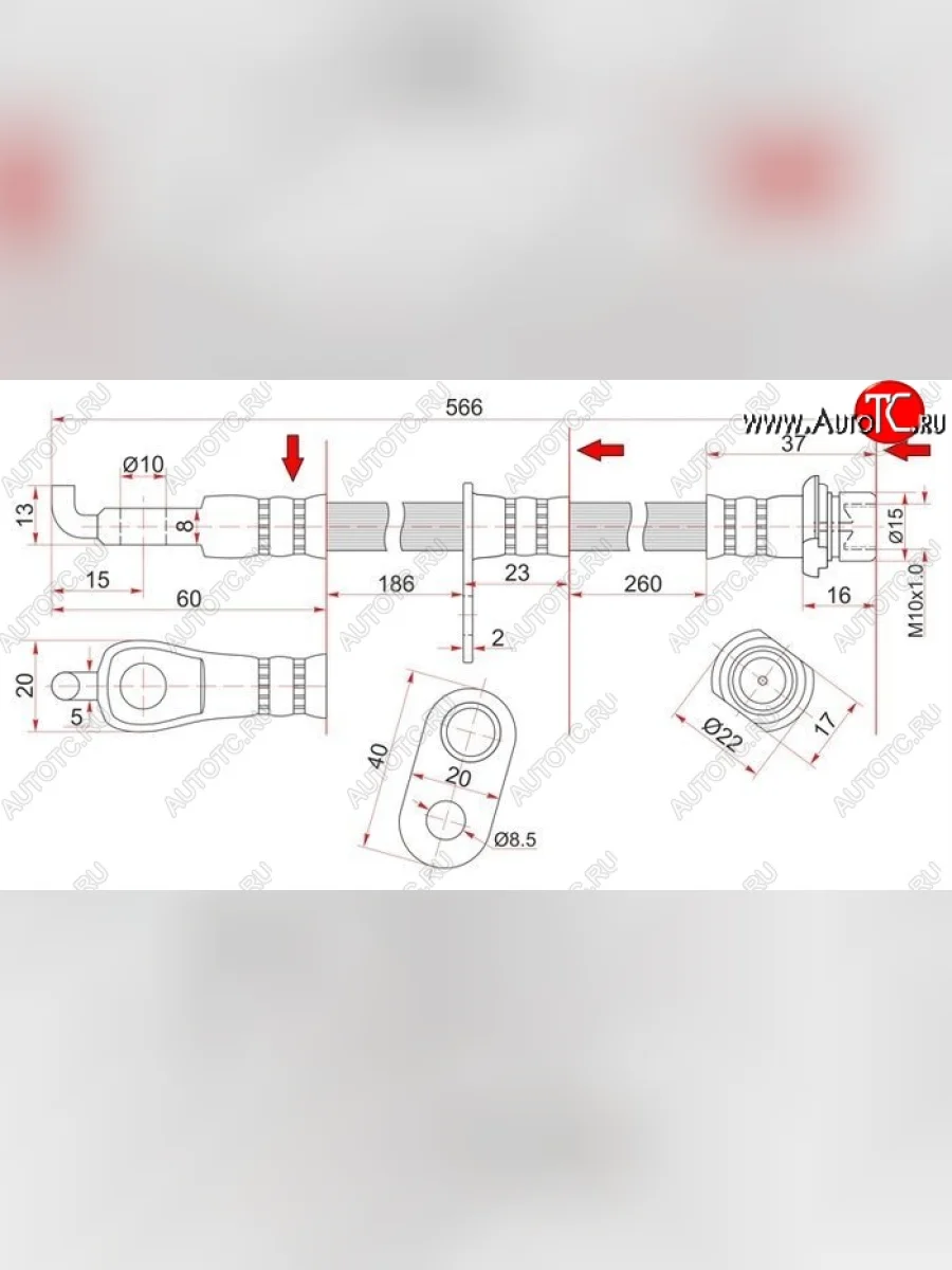 Тормозной шланг SAT (левый/правый) Toyota bB 1 (2000-2005)  в Керчи Республика Крым