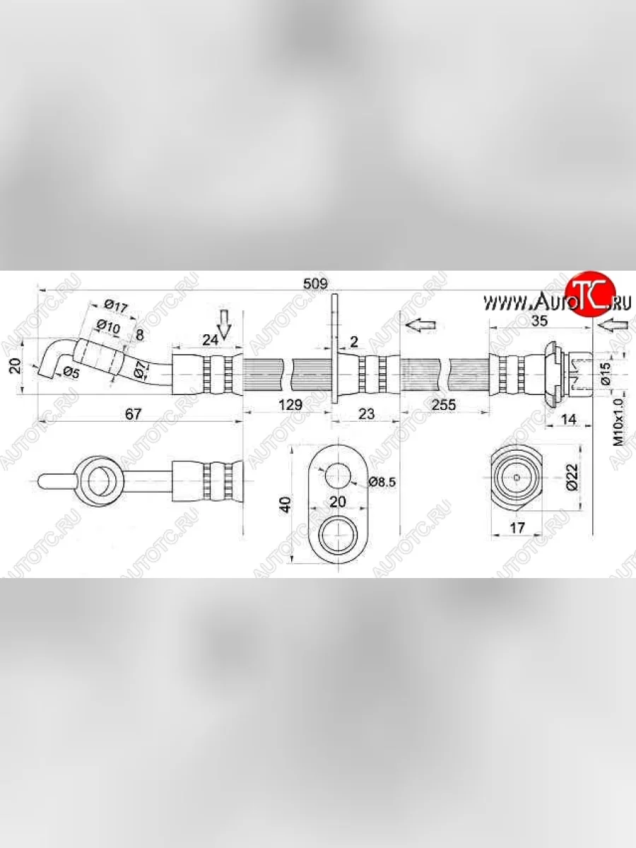 Тормозной шланг SAT (LH=RH) Toyota Cami J100 дорестайлинг (1999-2000)  в Перми Пермском крае