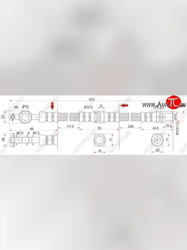 Тормозной шланг SAT (левый/правый) Toyota Celica T180 (1989-1993)