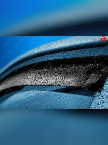 Дефлектора окон REIN (вставные) Renault Kaptur (2016-2022) дорестайлинг, рестайлинг