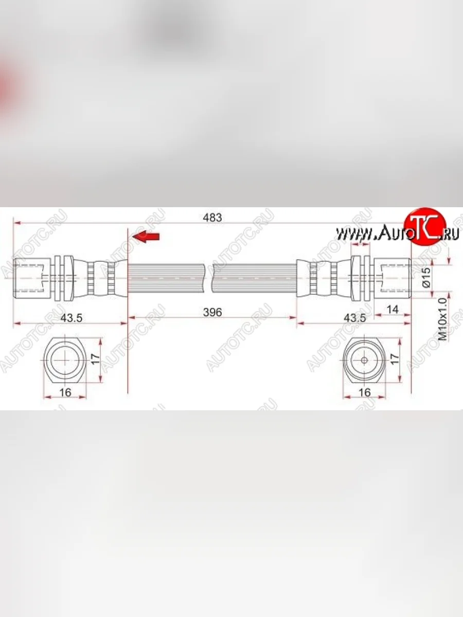 Тормозной шланг SAT (левый/правый) Toyota Hilux Surf N120,N130 5 дв. дорестайлинг (1989-1991)  в Перми Пермском крае