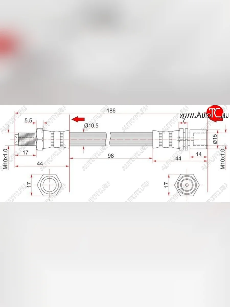 Тормозной шланг SAT (левый/правый, колесо) Toyota Land Cruiser 80 (1989-1997)  в Воронеже Воронежской области