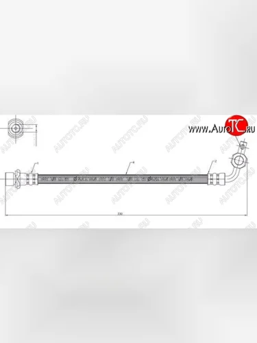 Тормозной шланг SAT (левый/правый) Toyota Land Cruiser 10 100 1-ый рестайлинг (2002-2005)