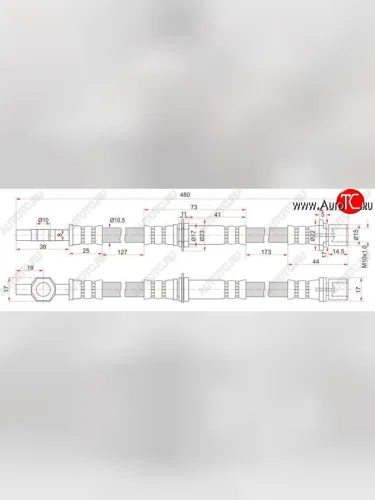 Тормозной шланг SAT (левый/правый) Toyota LiteAce  R40,50 - Town Ace  3