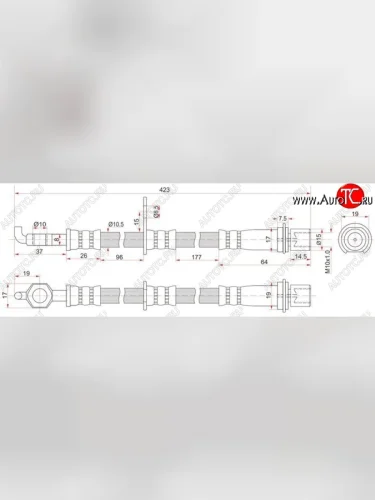 Тормозной шланг SAT (левый/правый) Toyota LiteAce  R40,50 - Town Ace  3