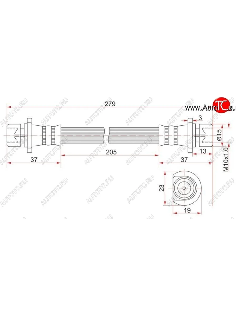 Тормозной шланг SAT (задний, промежуточный, левый/правый) Honda Orthia (1999-2002)  в Перми Пермском крае