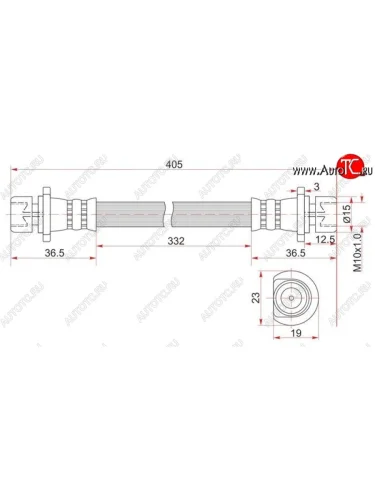Тормозной шланг SAT (задний, левый/правый) Honda HR-V GH1,GH2 дорестайлинг 3 дв. (1998-2001)