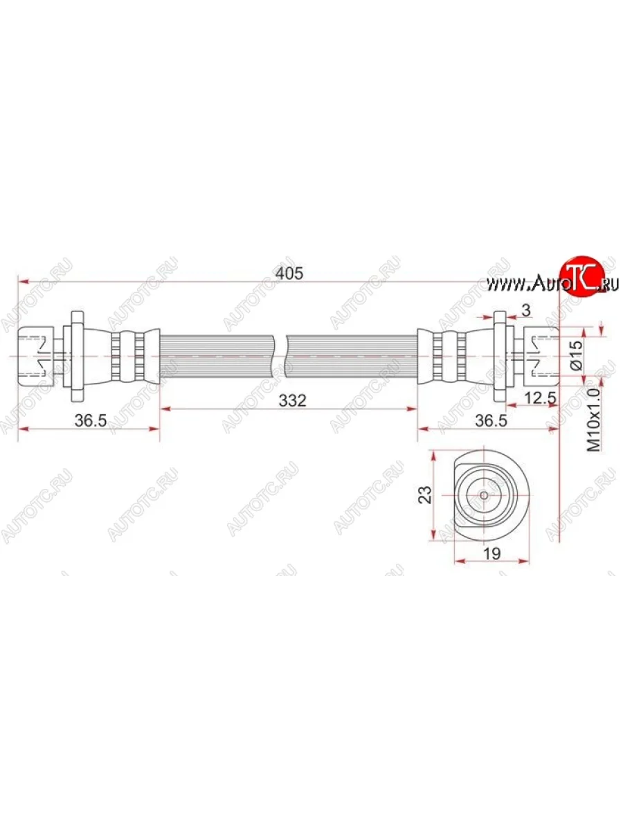 Тормозной шланг SAT (задний, левый/правый)  Honda HR-V (1998-2005) GH1,GH2, GH3, GH4, GH1, GH2  в Керчи Республика Крым