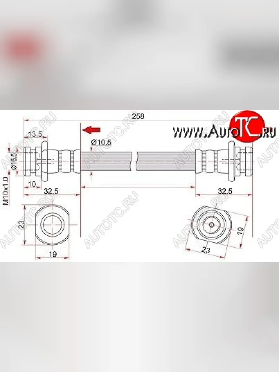 Тормозной шланг SAT (задний, левый) Suzuki Escudo 2 (1997-2006)  с доставкой в г. Керчь