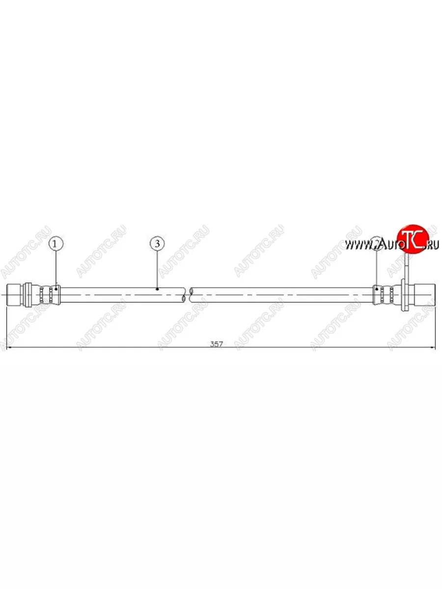 Тормозной шланг SAT (задний, левый) Toyota Caldina T190 дорестайлинг универсал (1992-1995)  в Керчи Республика Крым
