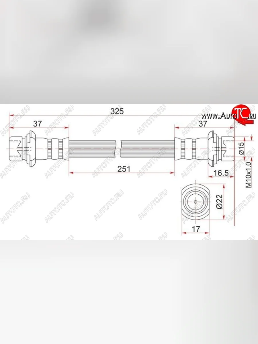Тормозной шланг SAT (задний, левый/правый) Toyota RAV4 XA10 3 дв. дорестайлинг (1994-1997)  в Перми Пермском крае