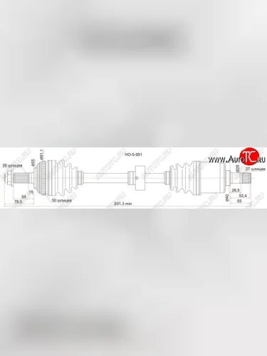 Привод правый передний SAT Honda CR-V RD1,RD2,RD3  дорестайлинг (1995-1998)
