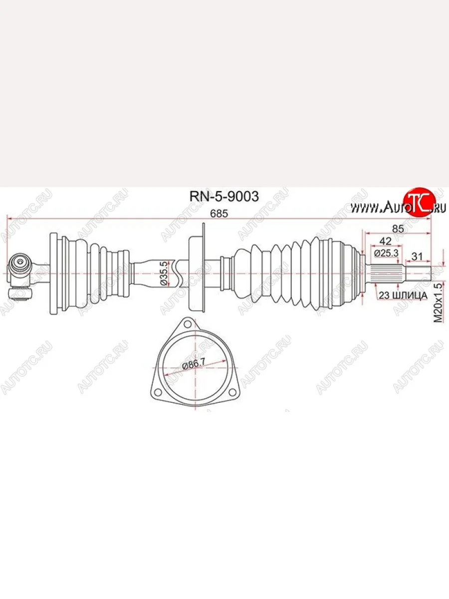 Привод передний левый SAT Renault Logan 1 дорестайлинг (2004-2010)  в Перми Пермском крае