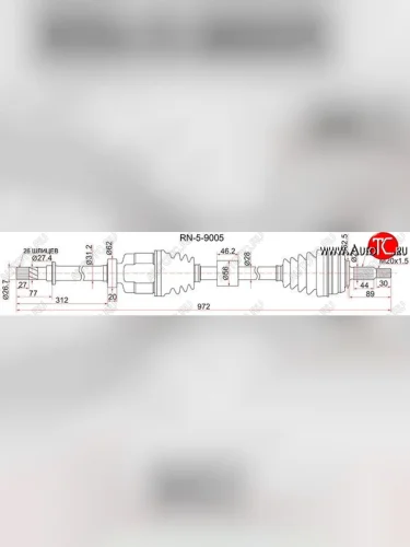 Привод передний правый 2WD SAT Renault Duster HS дорестайлинг (2010-2015)