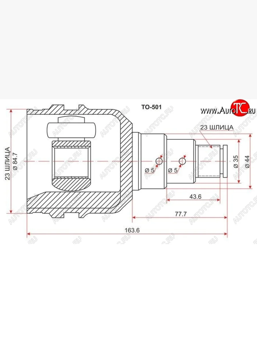 ШРУС SAT (внутренний, левый) Toyota RAV4 XA10 3 дв. дорестайлинг (1994-1997)  в Перми Пермском крае
