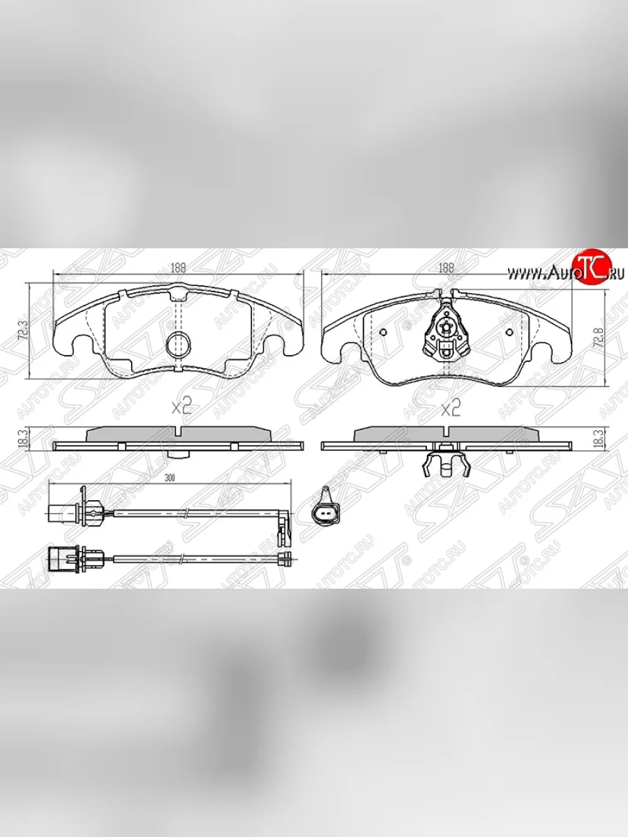 Передние тормозные колодки SAT (Китай) Ford Focus 2 седан рестайлинг (2007-2011)  в Перми Пермском крае
