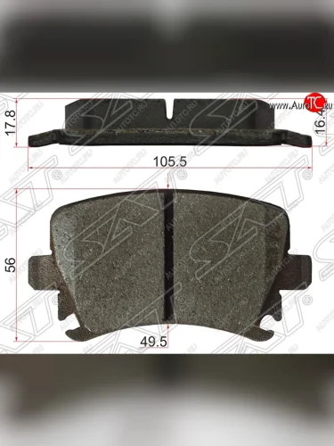 Задние тормозные колодки SAT (дисковые) Audi A3 8P1 хэтчбэк 3 дв. дорестайлинг (2003-2005) Задние тормозные колодки SAT (дисковые) Audi A3 8P1 хэтчбэк 3 дв. дорестайлинг (2003-2005)