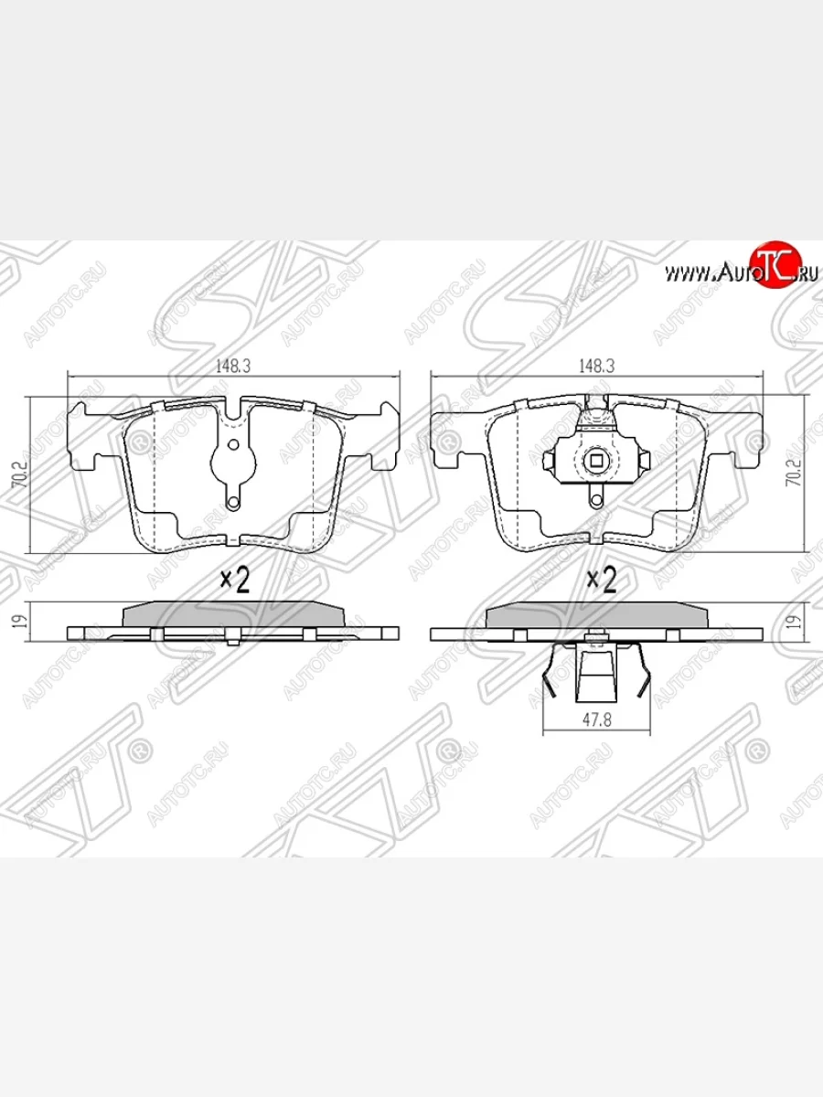 Колодки тормозные SAT (передние, Китай) BMW 4 серия F36 лифтбэк дорестайлинг (2014-2017)  в Керчи Республика Крым