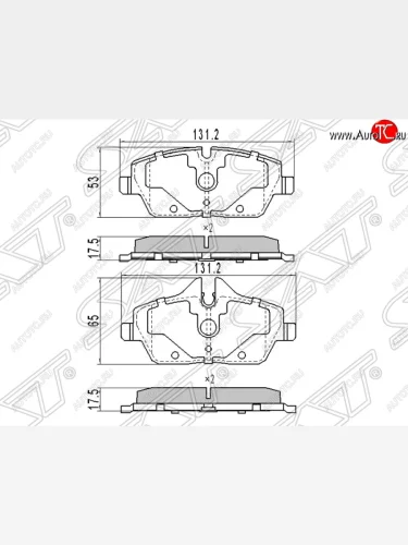 Колодки тормозные SAT (передние) BMW 1 серия E81 хэтчбэк 3 дв. рестайлинг (2007-2012)