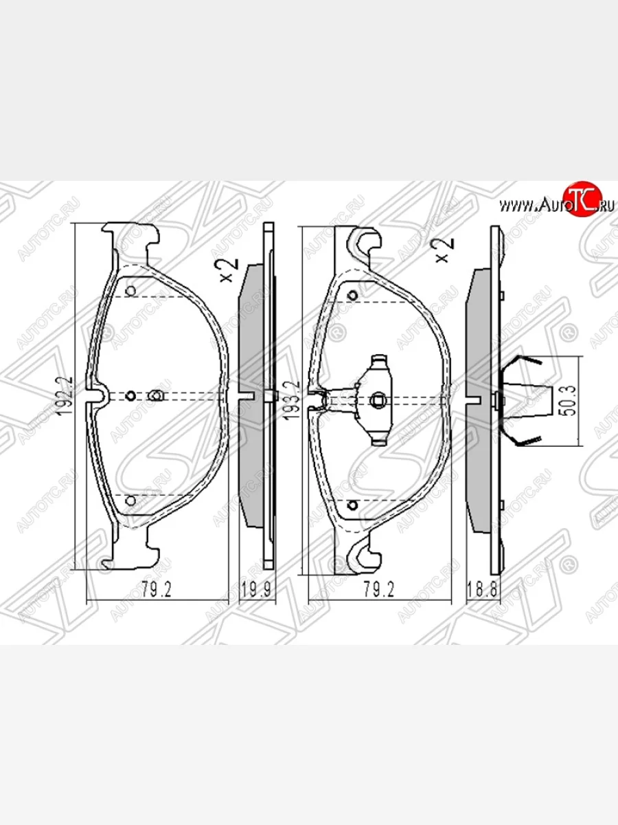 Колодки тормозные SAT (передние) BMW 5 серия F10 рестайлинг, седан (2013-2017)  в Керчи Республика Крым
