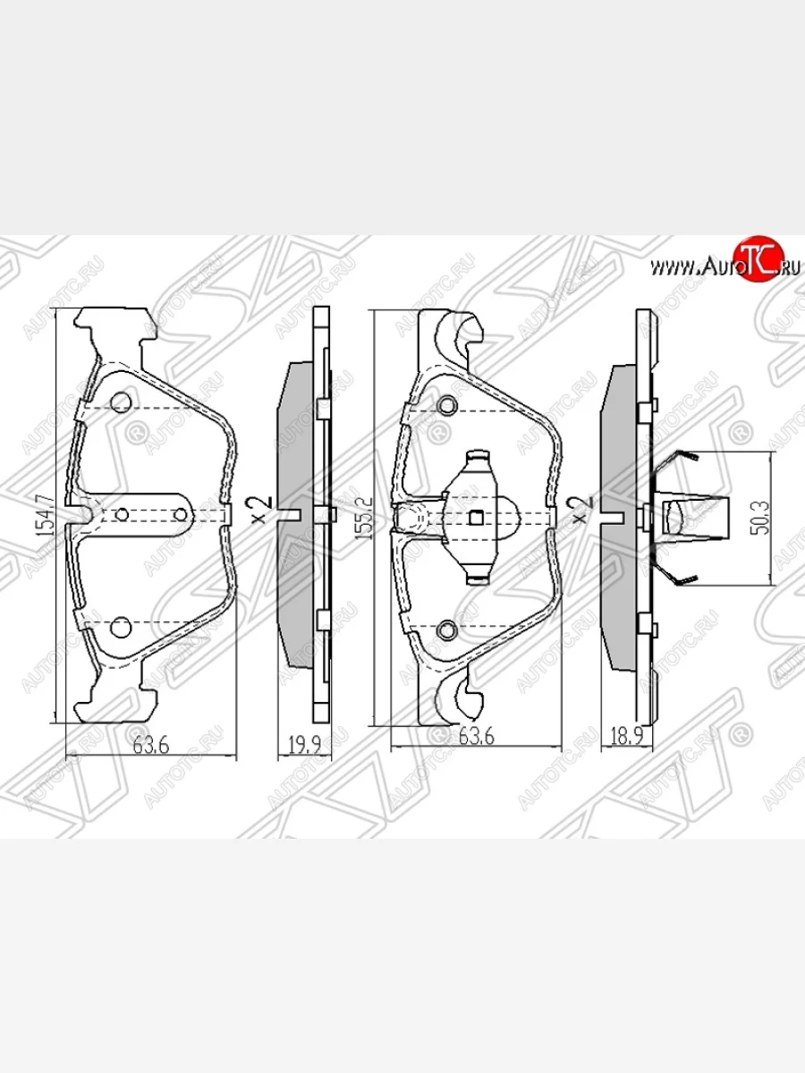 Колодки тормозные SAT BMW 5 серия F10 рестайлинг, седан (2013-2017)  в Керчи Республика Крым