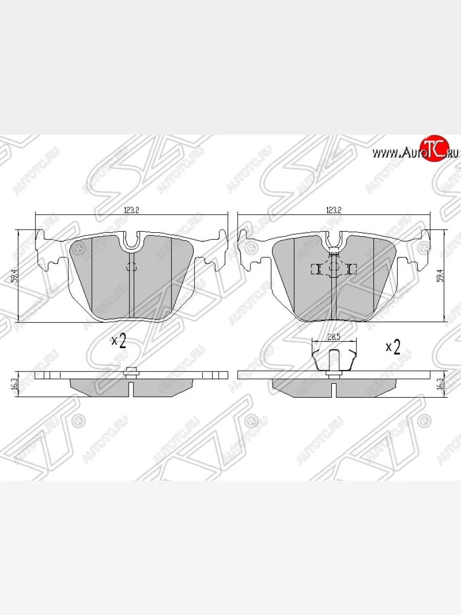 Колодки тормозные SAT (задние) BMW 5 серия E39 седан рестайлинг (2000-2003)  в Керчи Республика Крым
