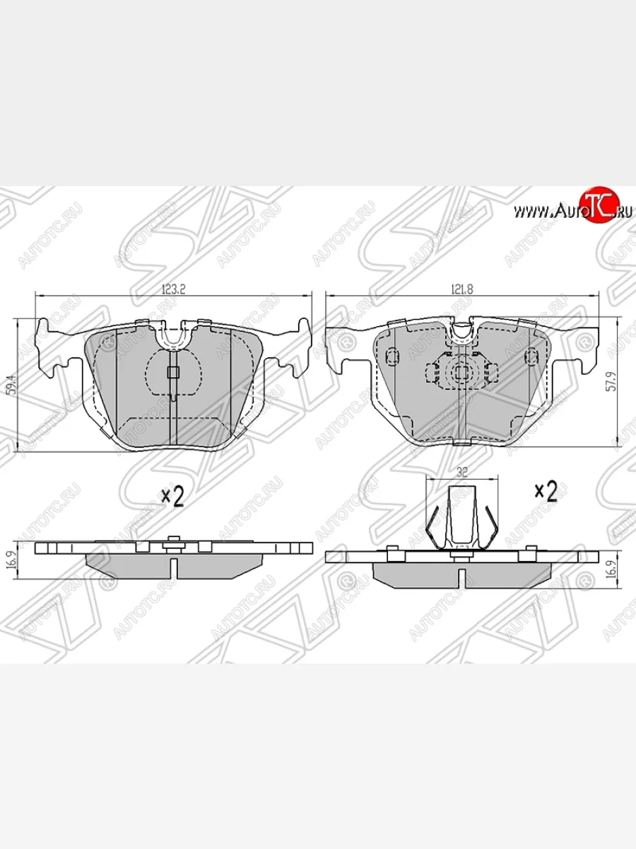 Колодки тормозные SAT (задние) BMW X5 E70 рестайлинг (2010-2013)  в Керчи Республика Крым