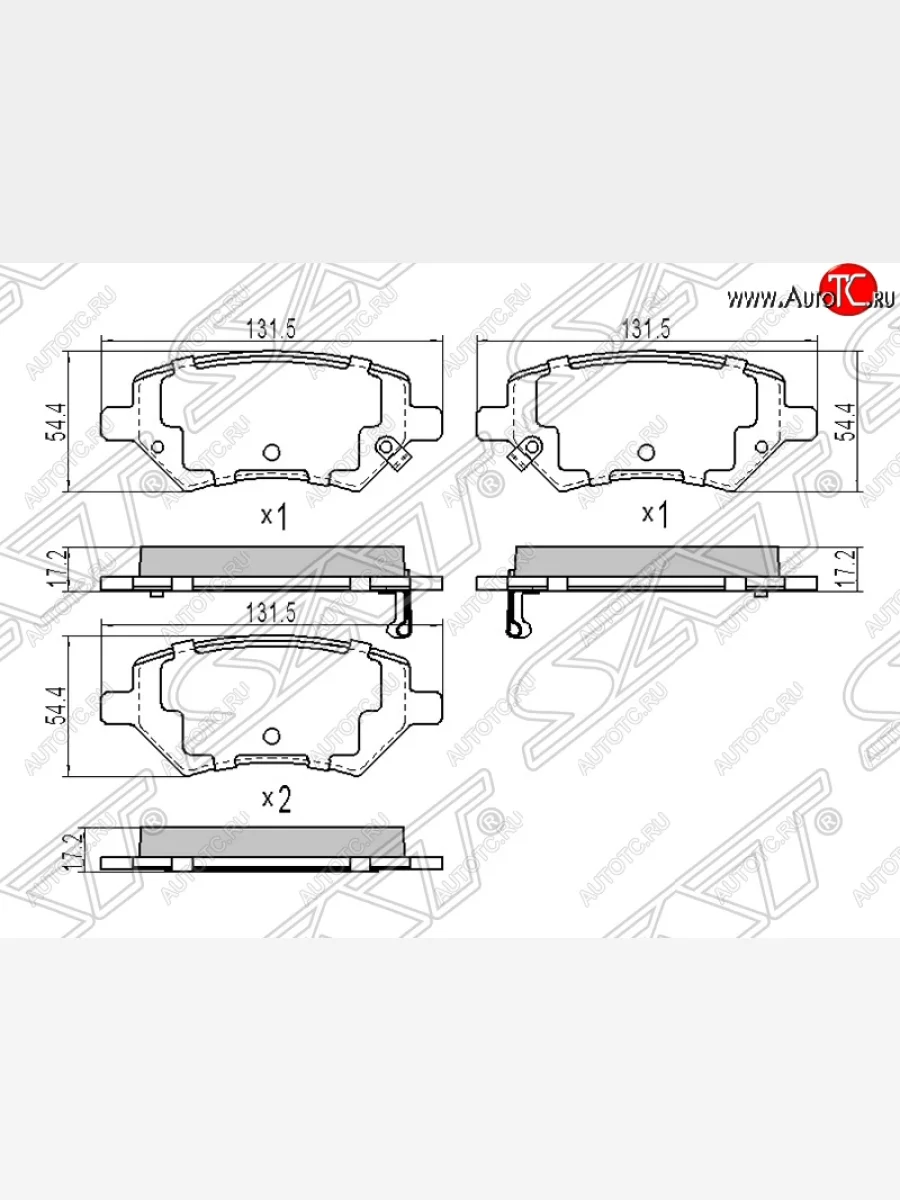 Колодки тормозные SAT (передние) Chery M11 A3 хэтчбэк (2008-2017)  в Керчи Республика Крым