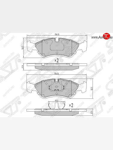 Колодки тормозные SAT (передние) Daewoo Lanos T150 хэтчбэк 5 дв. рестайлинг (2002-2008)