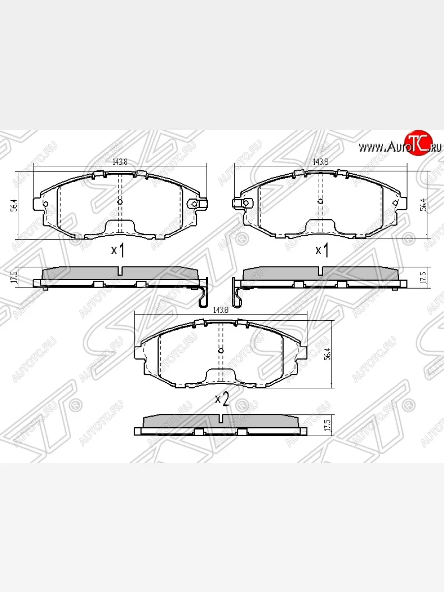 Колодки тормозные SAT (передние) Chevrolet Epica V250 (2006-2012)  в Самаре Самарской области