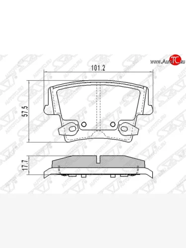 Колодки тормозные SAT (задние) Chrysler 300C LX седан (2004-2011)