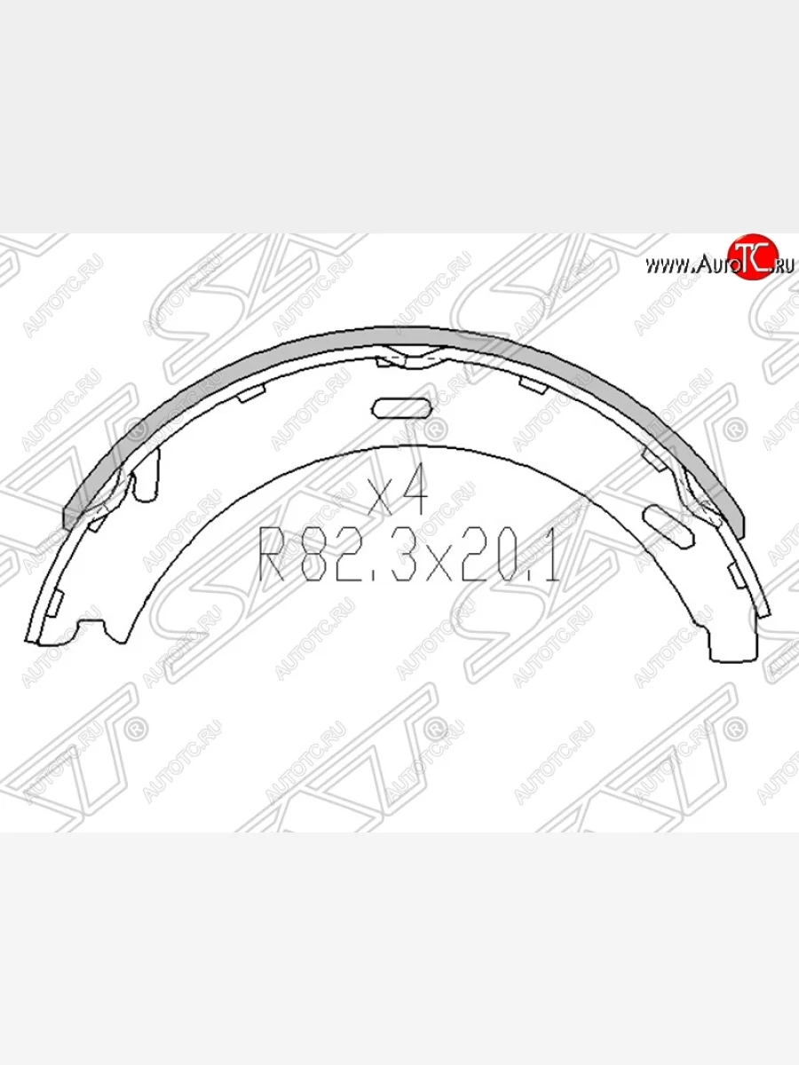 Колодки ручного тормоза SAT Mercedes-Benz E-Class W210 универсал рестайлинг (1999-2003)  в Керчи Республика Крым