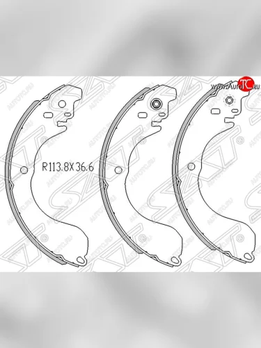 Колодки тормозные SAT (задние) Nissan Tiida Latio C11 хэтчбек (2004-2012)