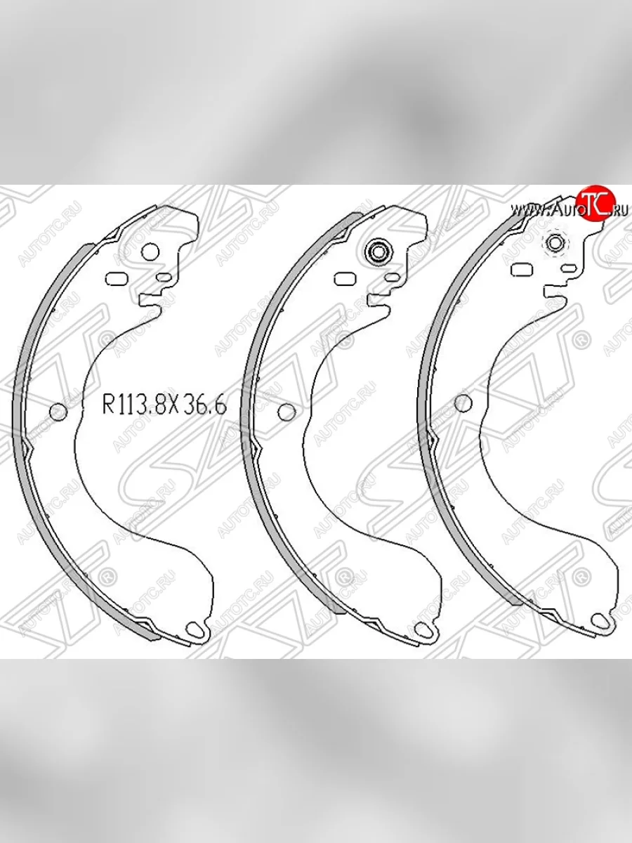Колодки тормозные SAT (задние) Nissan Tiida Latio C11 хэтчбек (2004-2012)  в Керчи Республика Крым