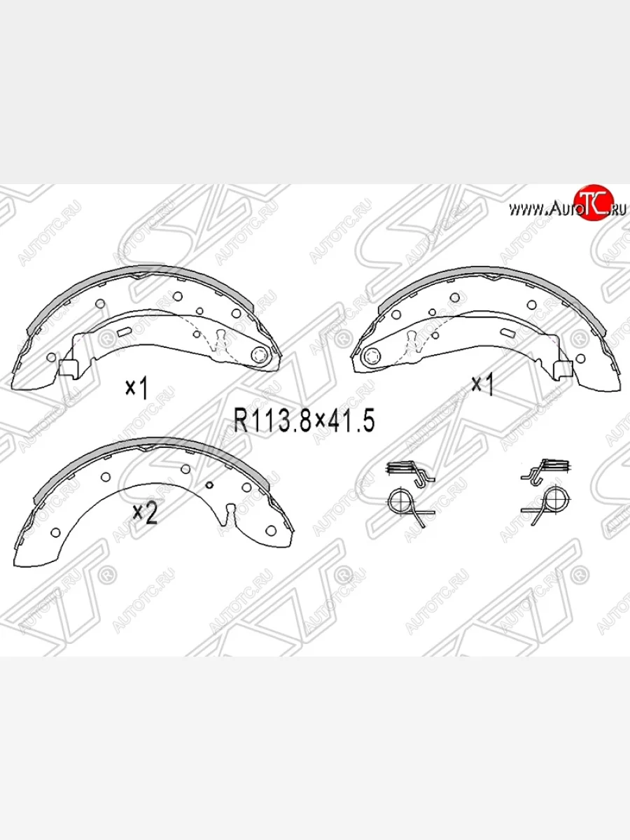 Колодки тормозные SAT (задние, барабанные) Peugeot Partner B9 дорестайлинг (2008-2012)  в Самаре Самарской области