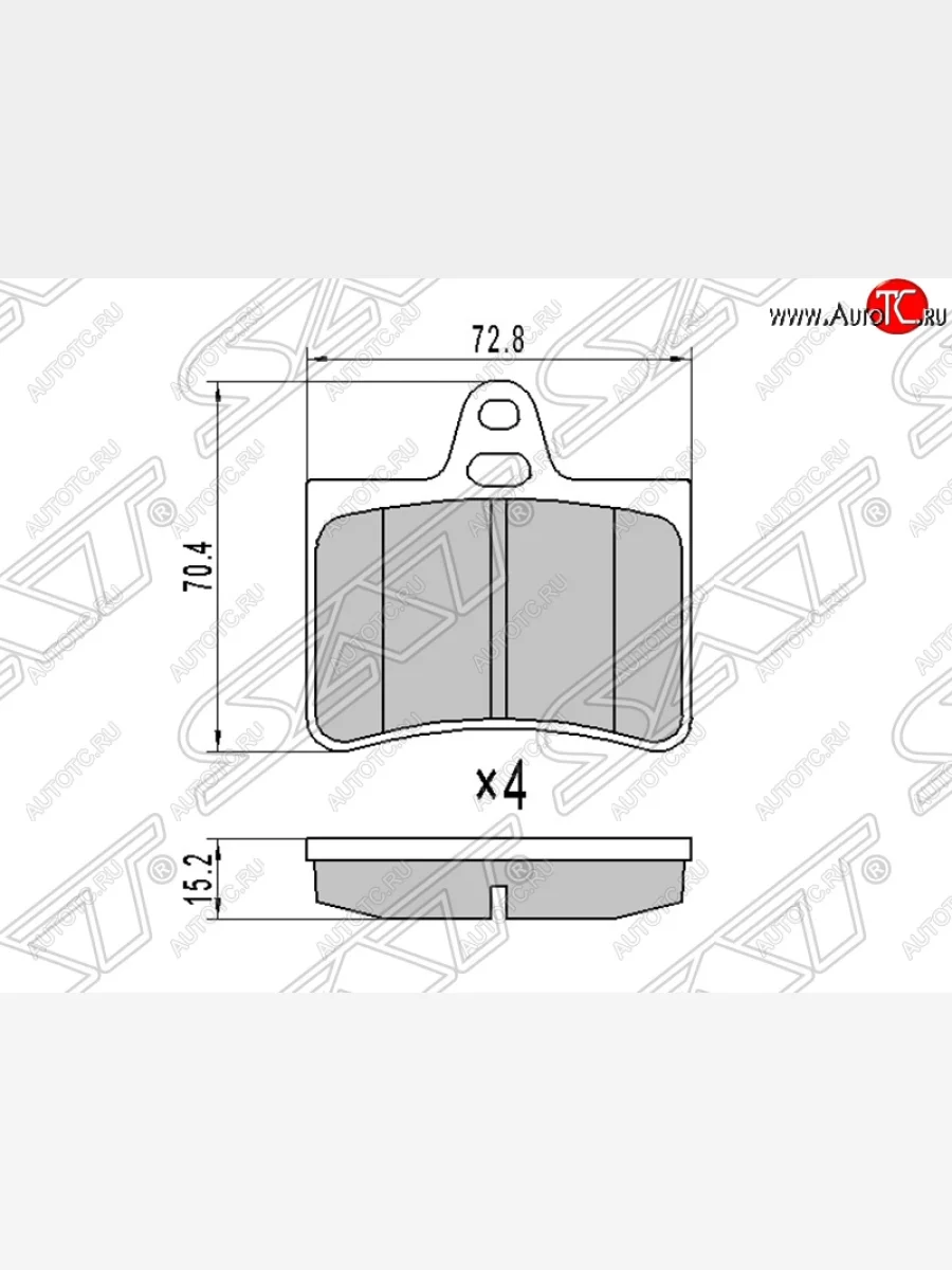 Колодки тормозные SAT (задние) CITROEN C5 X40,DE универсал дорестайлинг (2001-2004)  в Керчи Республика Крым