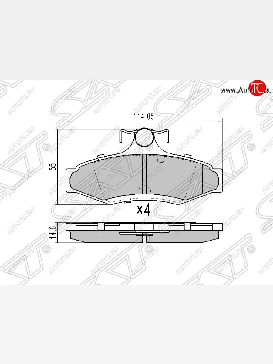 Колодки тормозные SAT (задние) SSANGYONG Musso (1993-2005)  в Перми Пермском крае