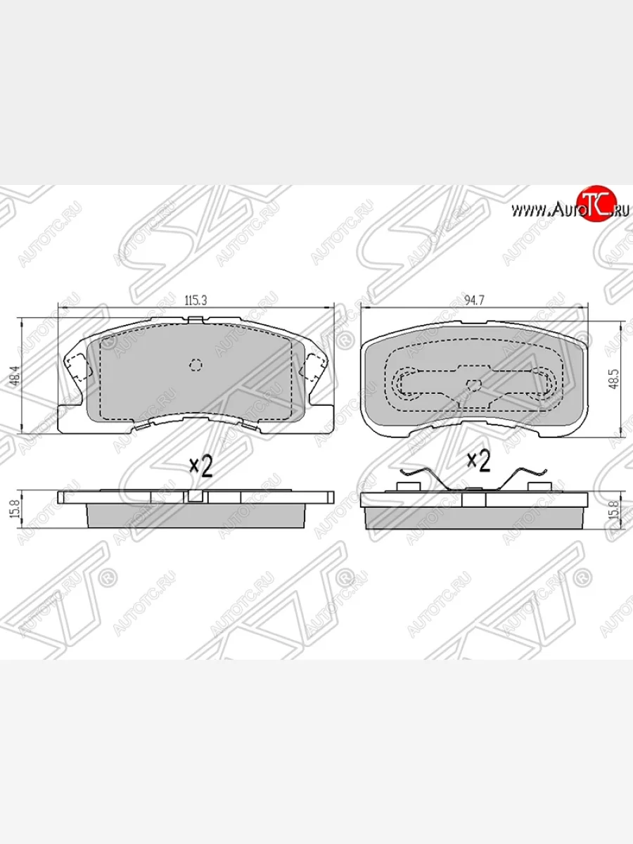 Колодки тормозные SAT (передние) Toyota Duet (1998-2004)  в Керчи Республика Крым