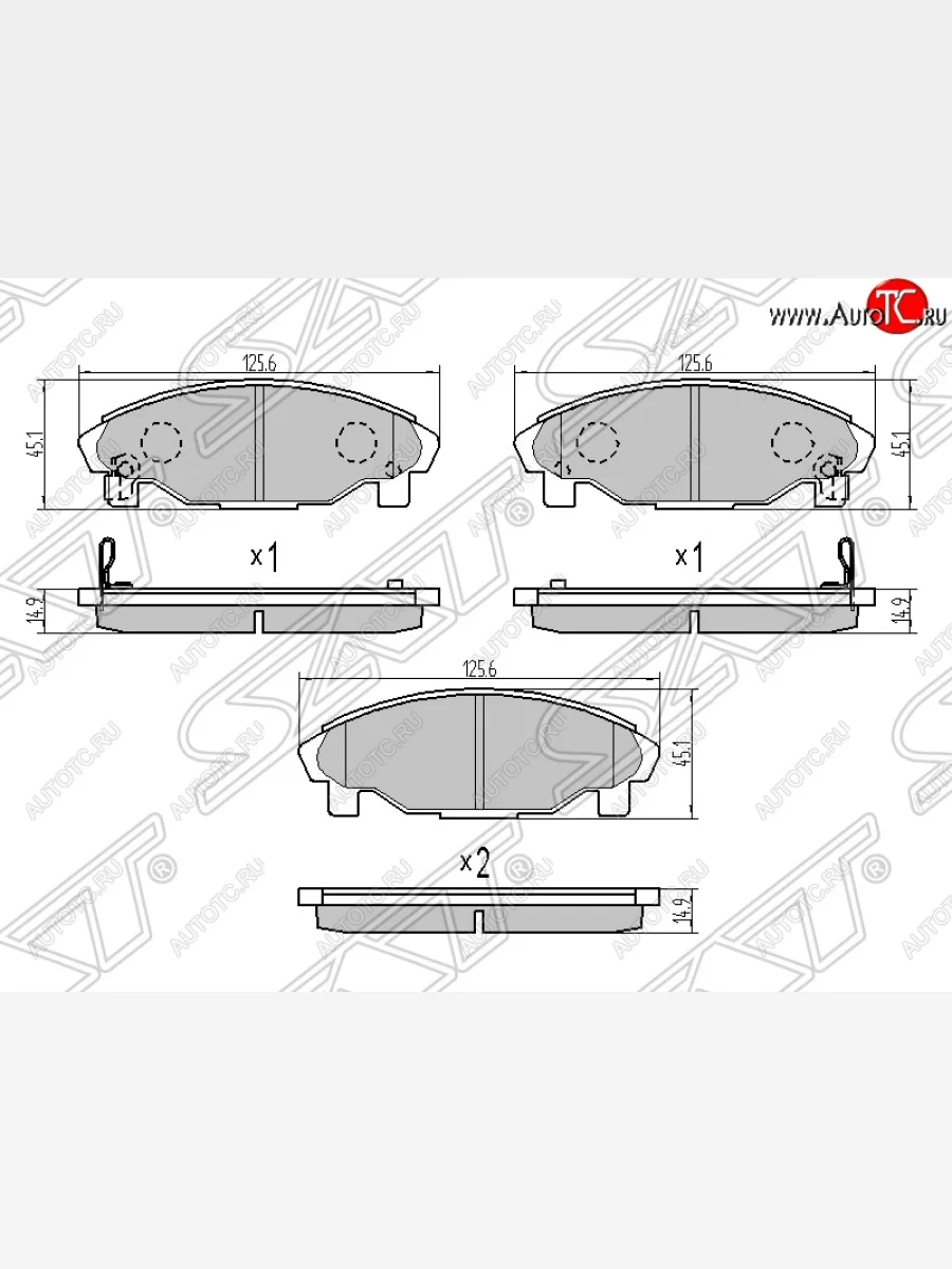 Колодки тормозные SAT (передние) Daihatsu Pyzar (1996-2002)  в Перми Пермском крае