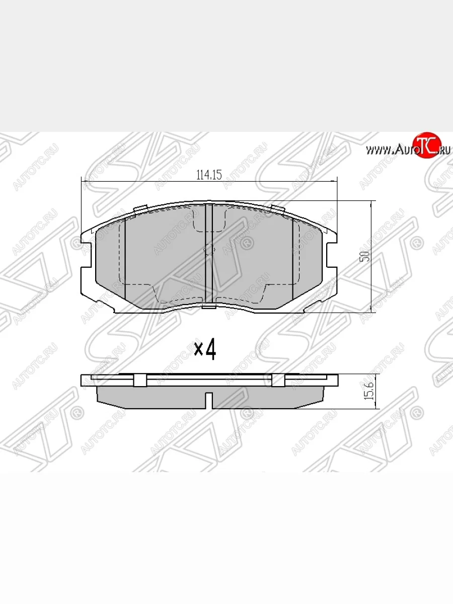 Колодки тормозные SAT (передние) Daihatsu Terios J100 дорестайлинг (1997-2000)  в Перми Пермском крае