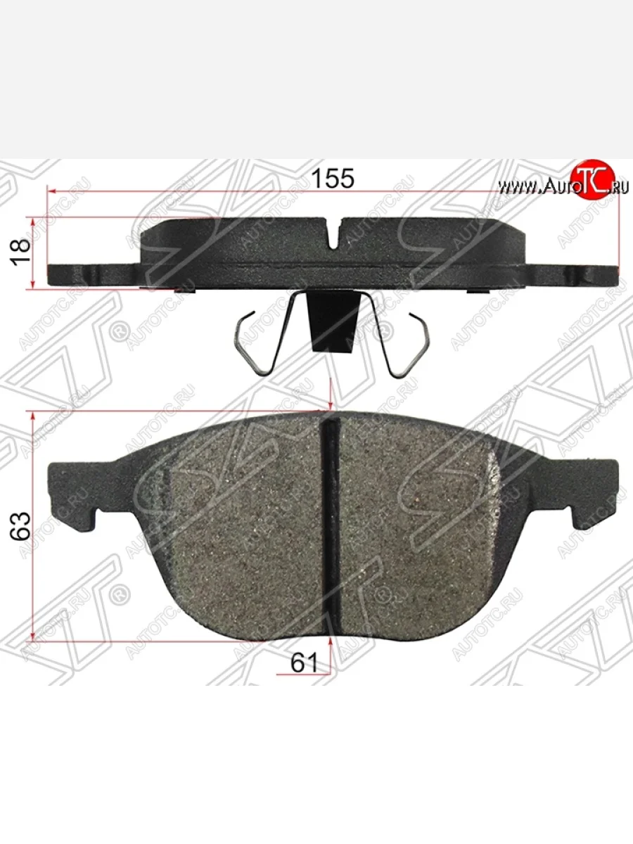 Колодки тормозные SAT (передние) Mazda 3/Axela BK дорестайлинг седан (2003-2006)  в Самаре Самарской области