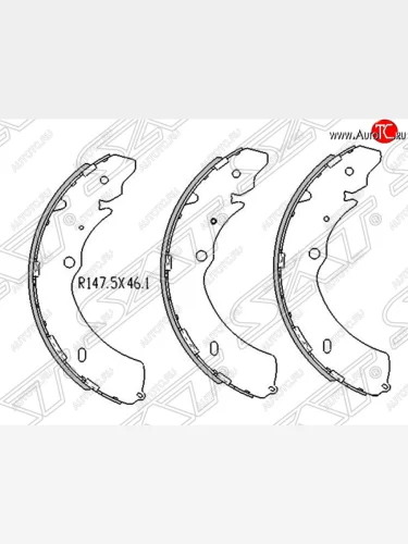 Колодки тормозные SAT (задние) Great Wall Hover H5 (2010-2017)