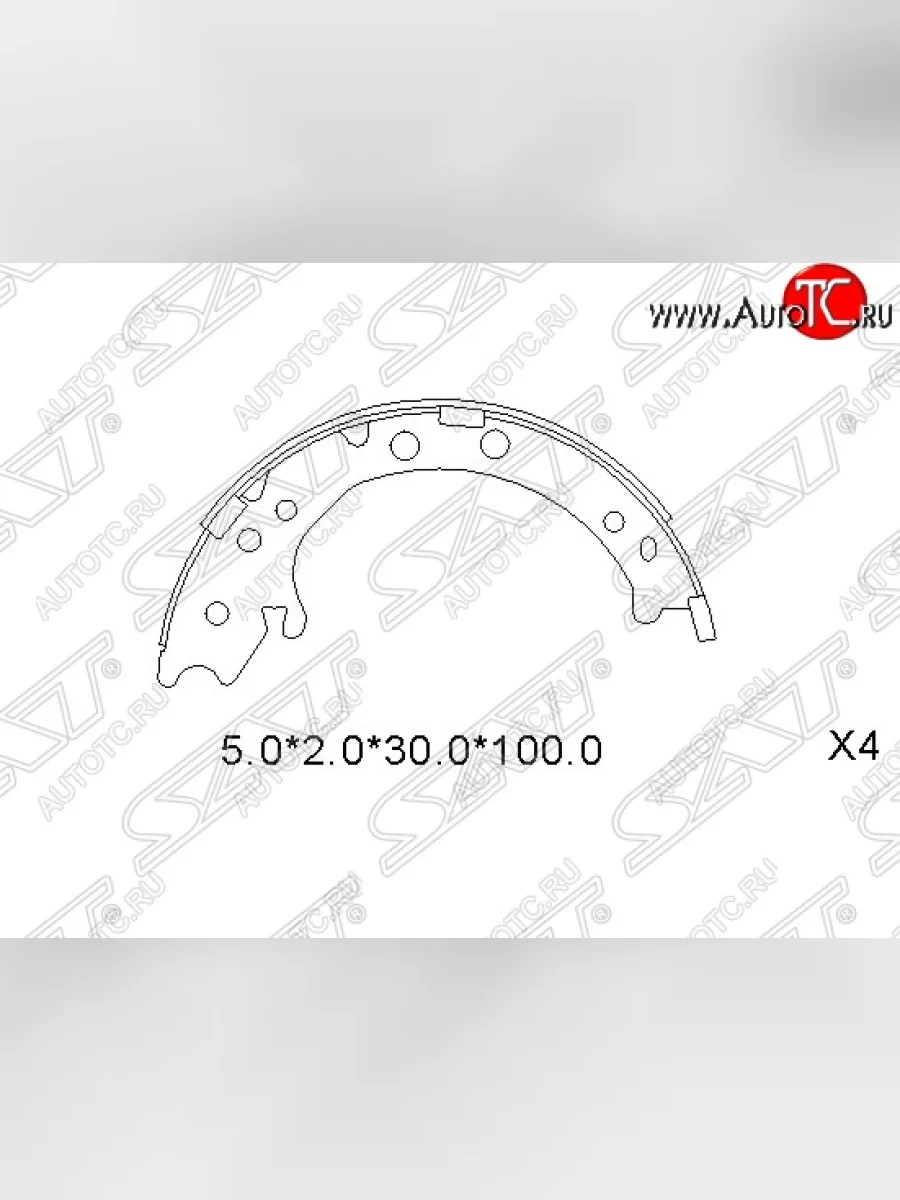 Колодки ручного тормоза SAT Honda CR-V RE1,RE2,RE3,RE4,RE5,RE7 дорестайлинг (2007-2010)  с доставкой в г. Керчь